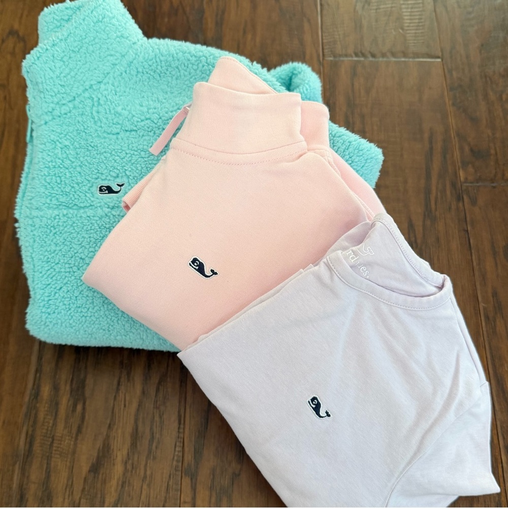 Girls Vineyard Vines 1/2 zip light pink ***see 2nd photo of truest color***